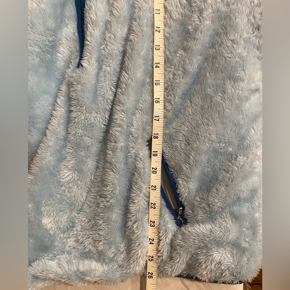 🎉HP🎉Lilly Pulitzer Skipper Sherpa Popover Fleece Fuzzy Half Zip Skim blue XXL - Picture 7 of 10